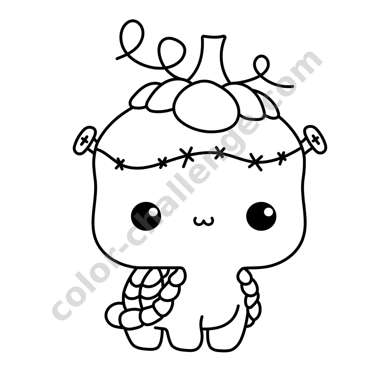 Animaloween, Halloween animal coloring book sample page 2