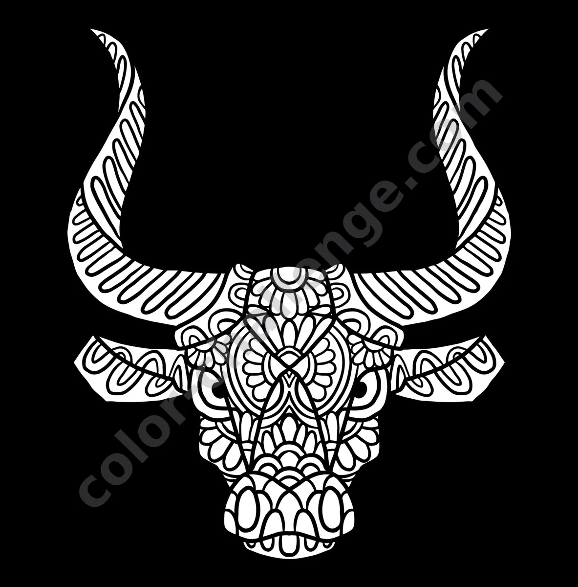 Animals at Night, black background animal coloring book sample page 1
