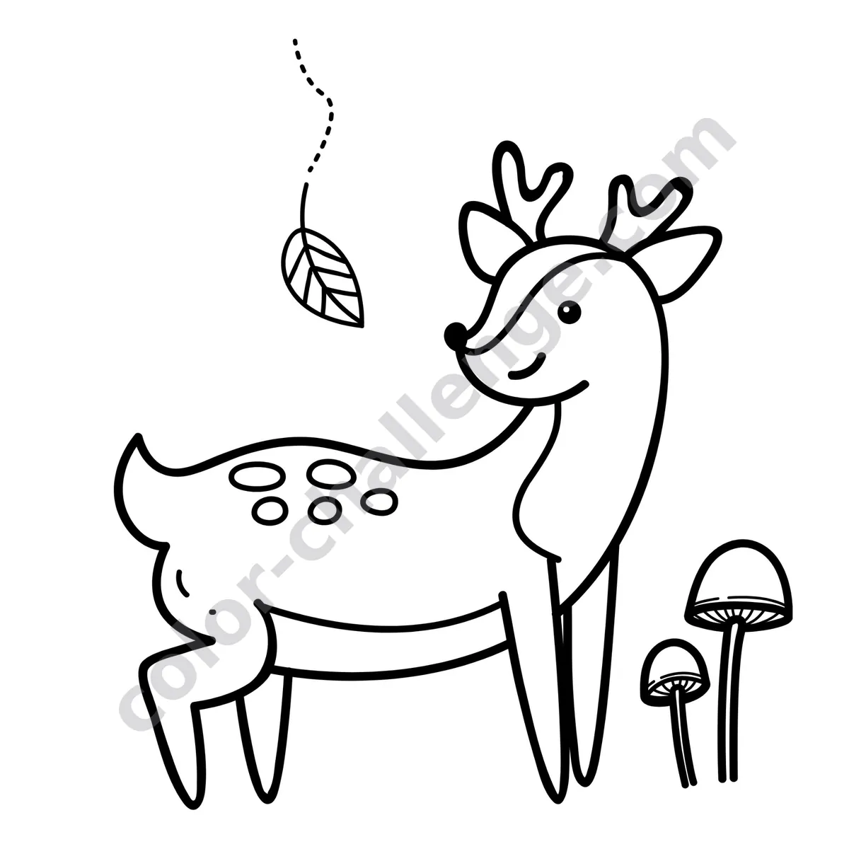 Cute Animals, animal coloring book sample page 3