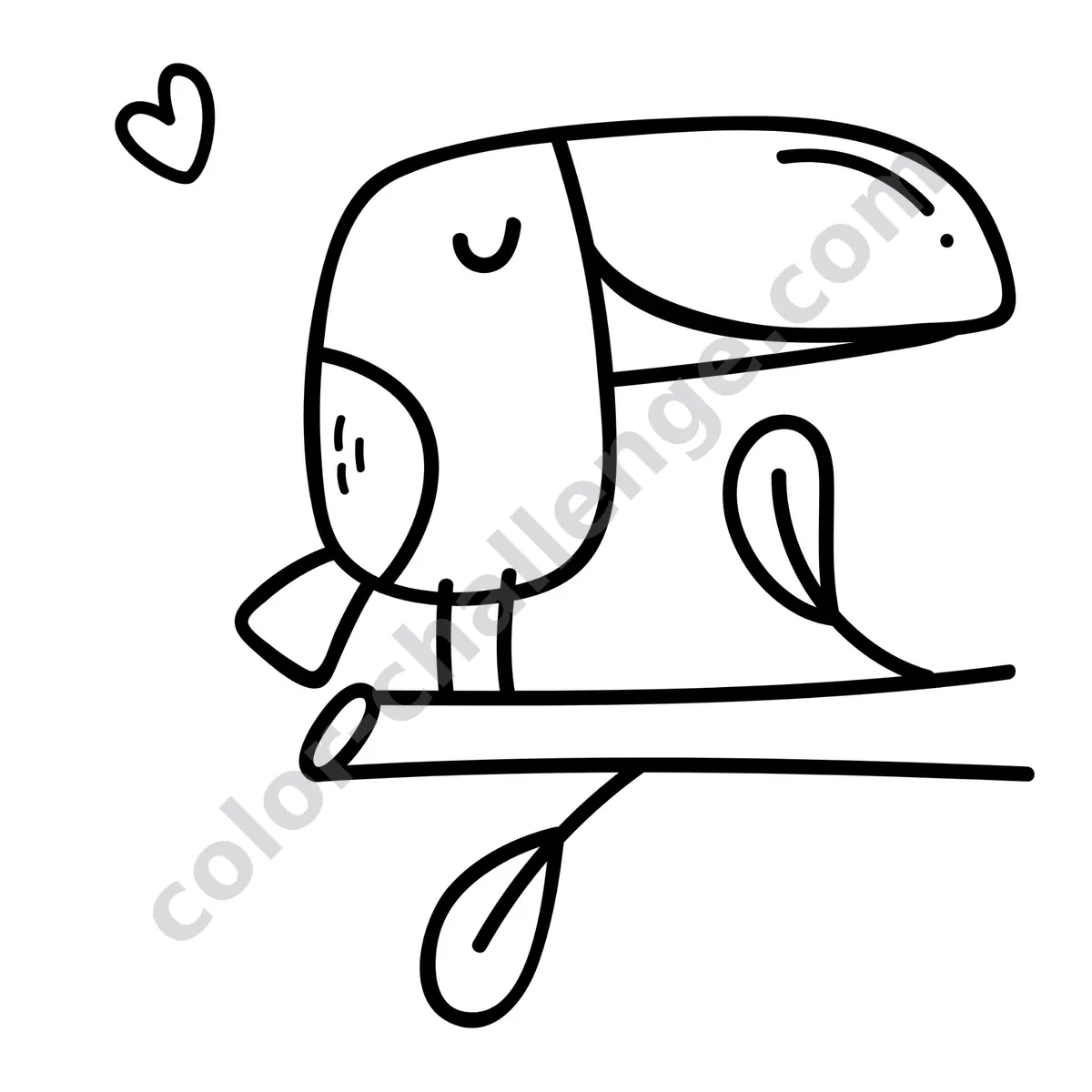 Cute Animals, animal coloring book sample page 4