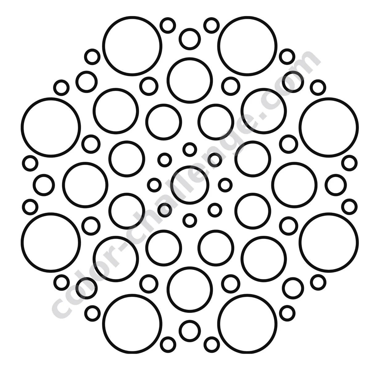 Easy and Bold Mandalas Vol. 1, large print mandala coloring book sample page 2
