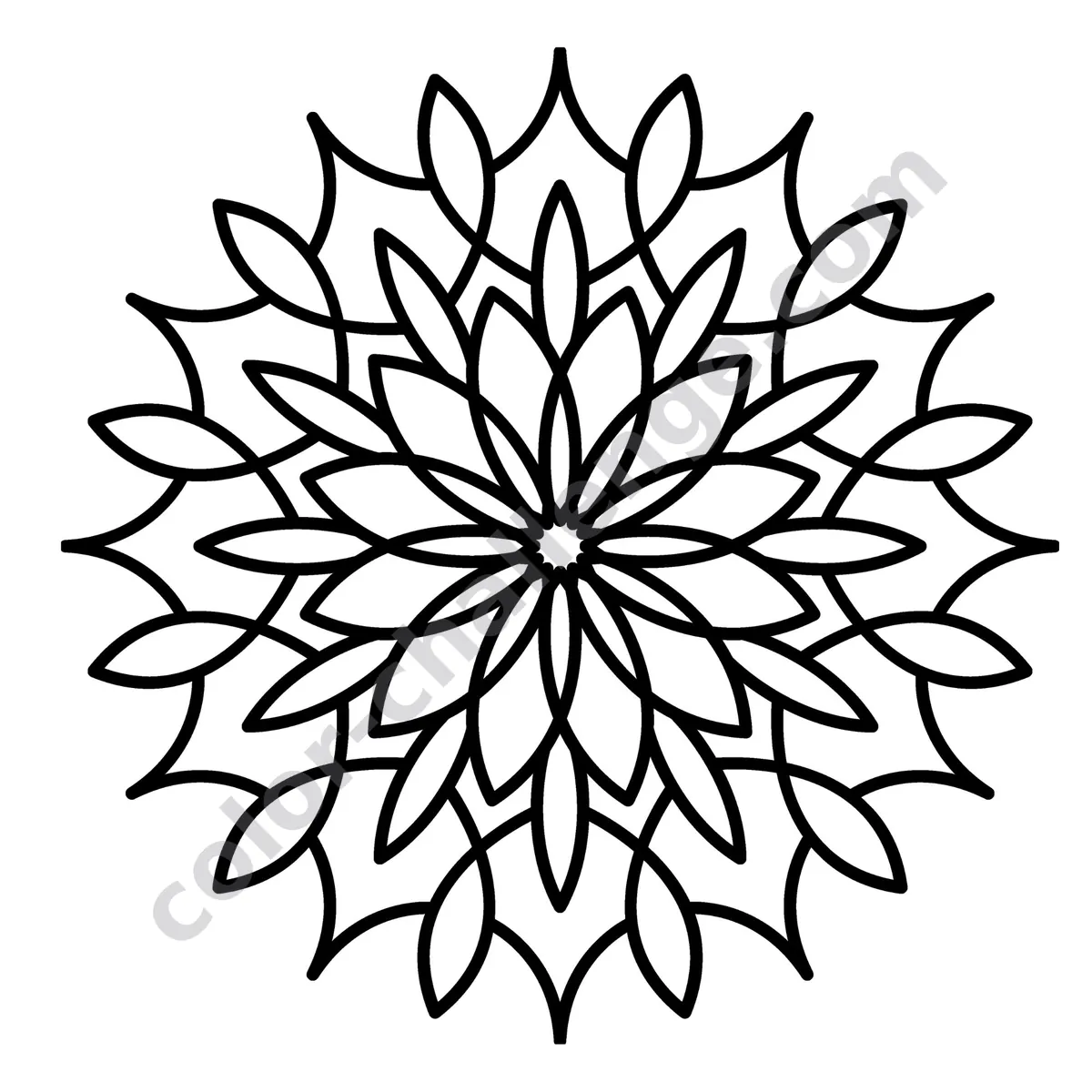 Easy and Bold Mandalas Vol. 2, large print mandala coloring book sample page 2