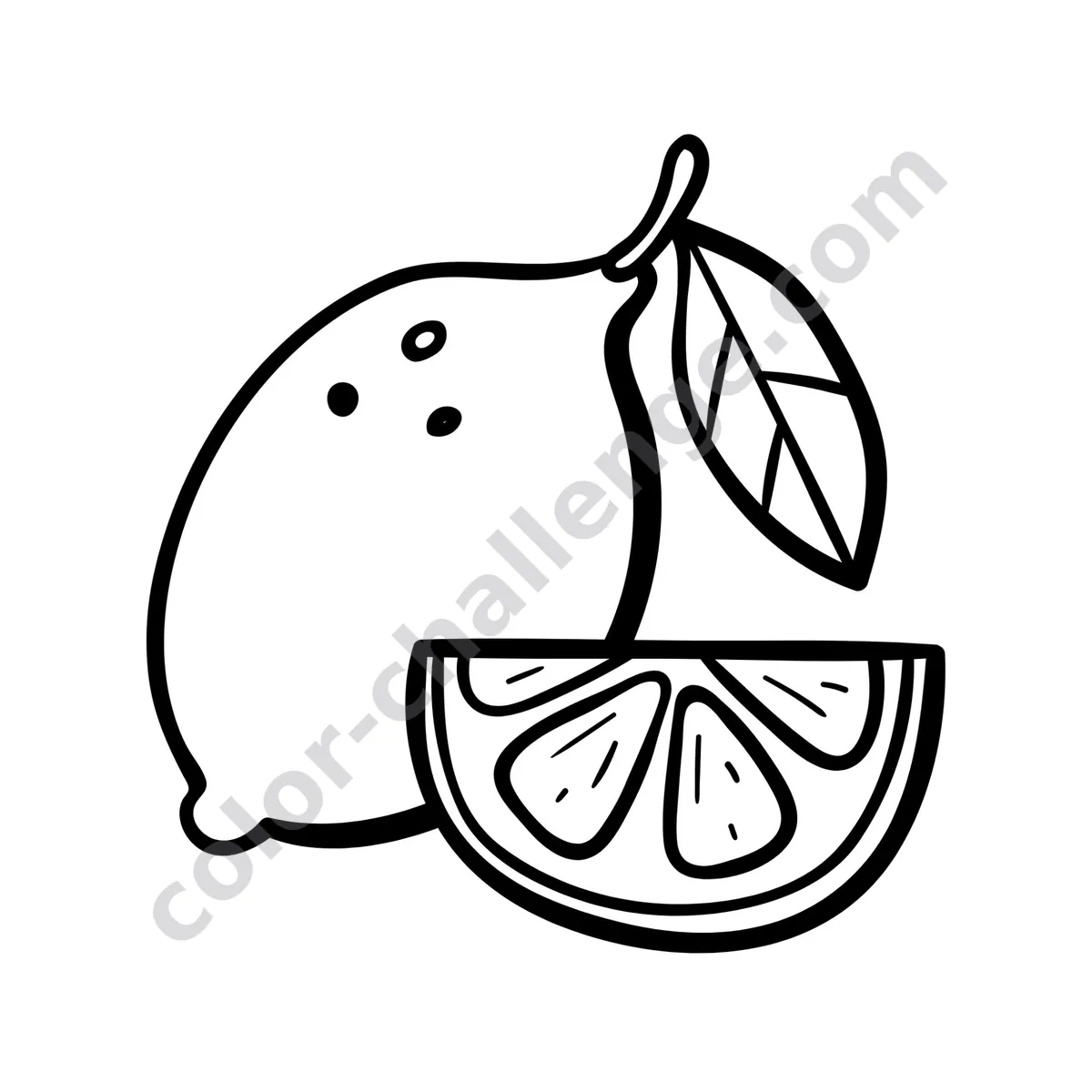 Fruits and Veggies, fruit and vegetable coloring book sample page 3