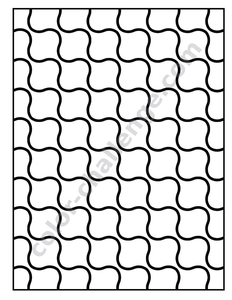 Geometric Harmony, geometric pattern coloring book sample page 4