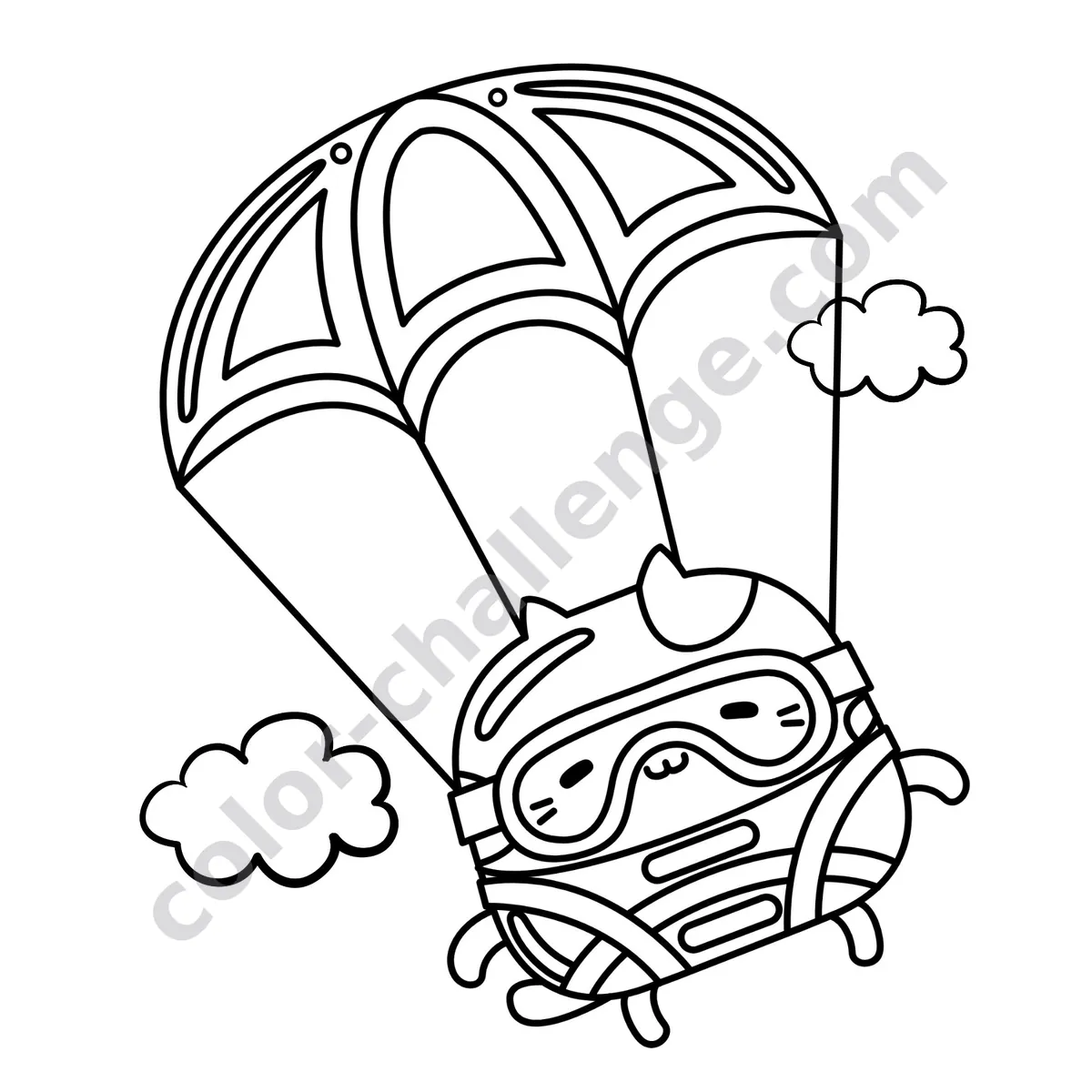 Meow Life, cat coloring book sample page 2