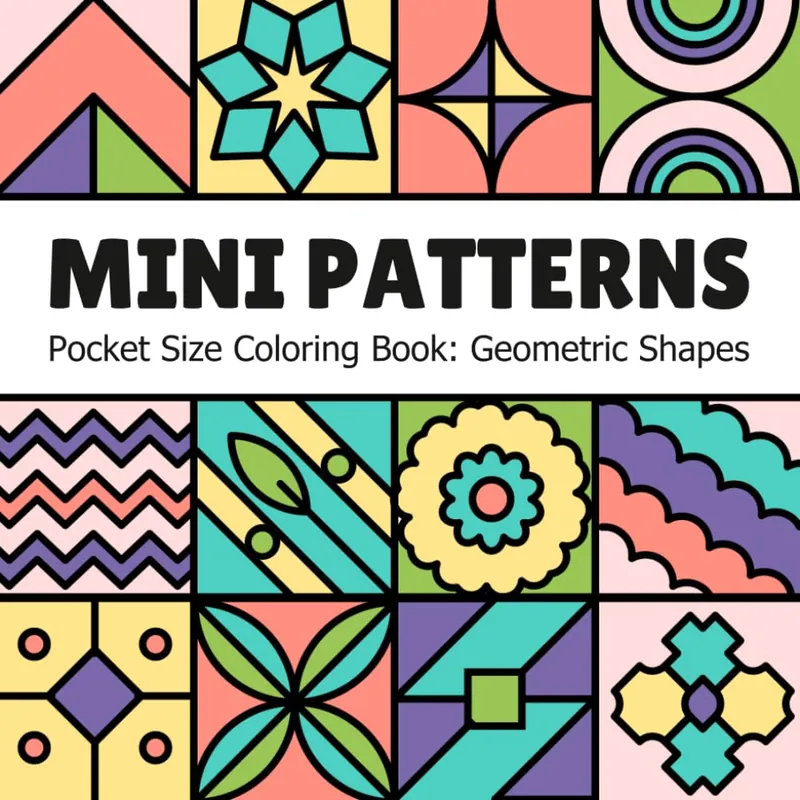 Mini Patterns Vol. 1, pocket size pattern coloring book cover