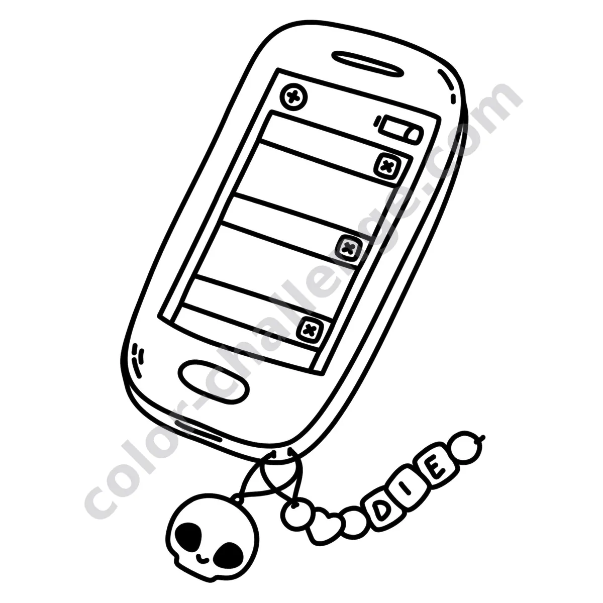 Pastel Goth, pastel goth coloring book sample page 1