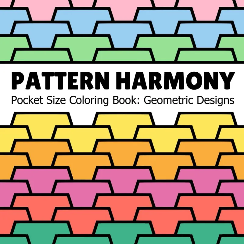 Pattern Harmony, pocket size pattern coloring book cover