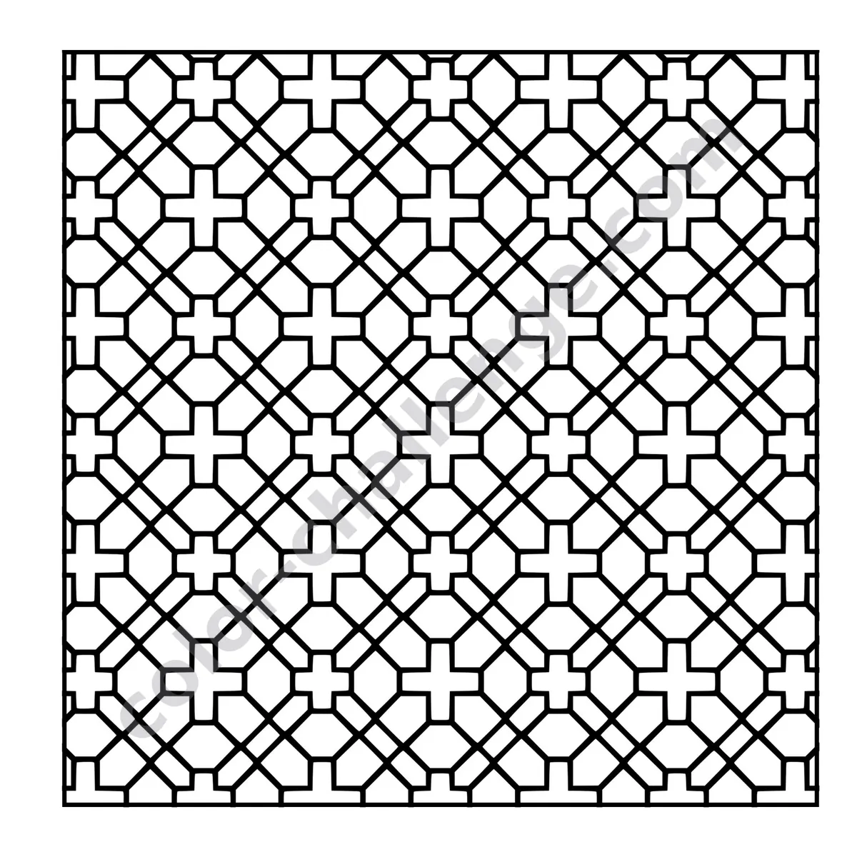 Pattern Harmony, pocket size pattern coloring book sample page 1