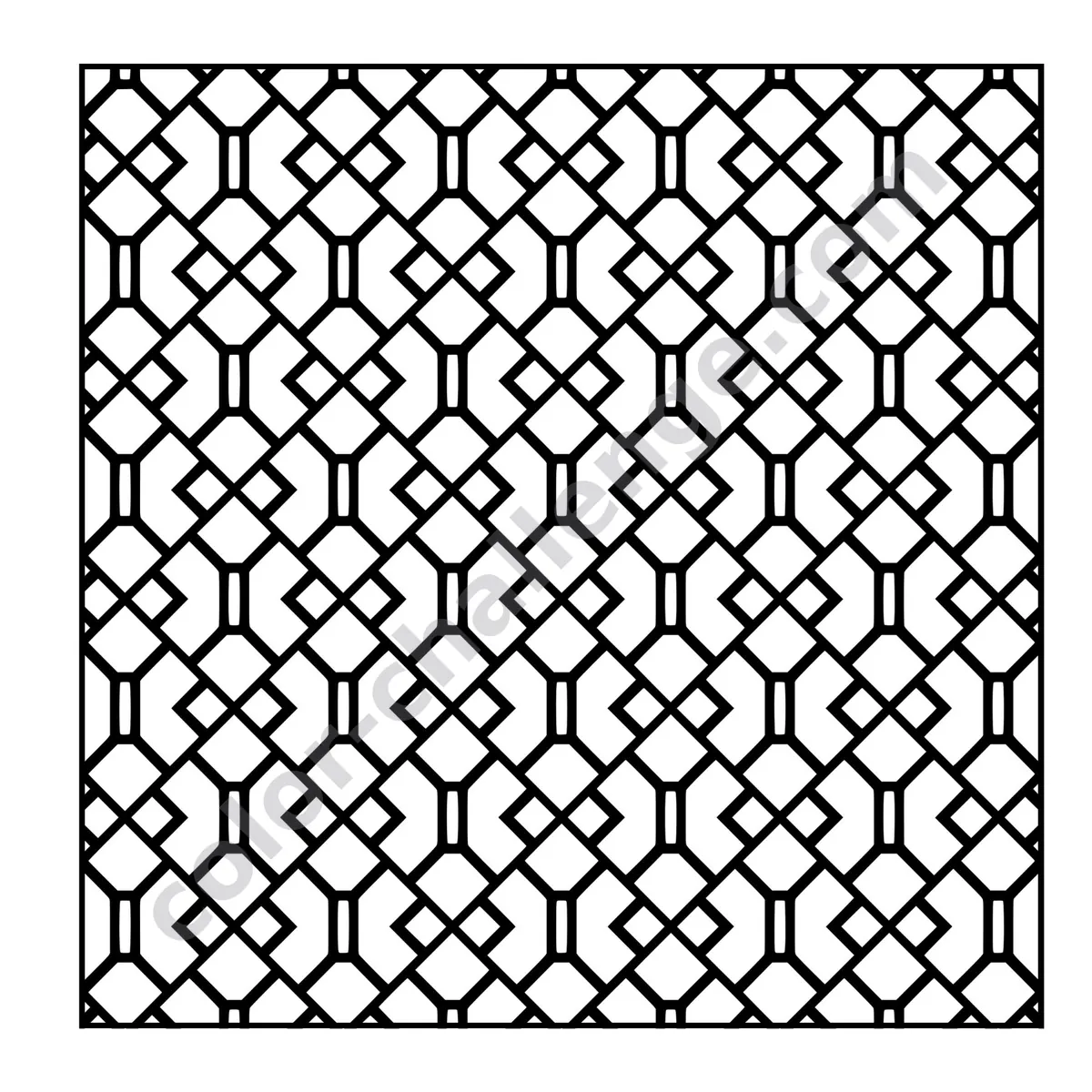 Pattern Harmony, pocket size pattern coloring book sample page 3