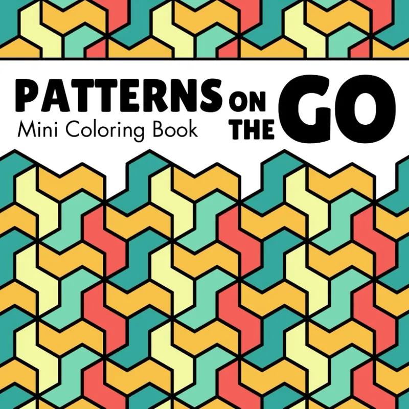 Patterns on the Go, travel pattern coloring book cover