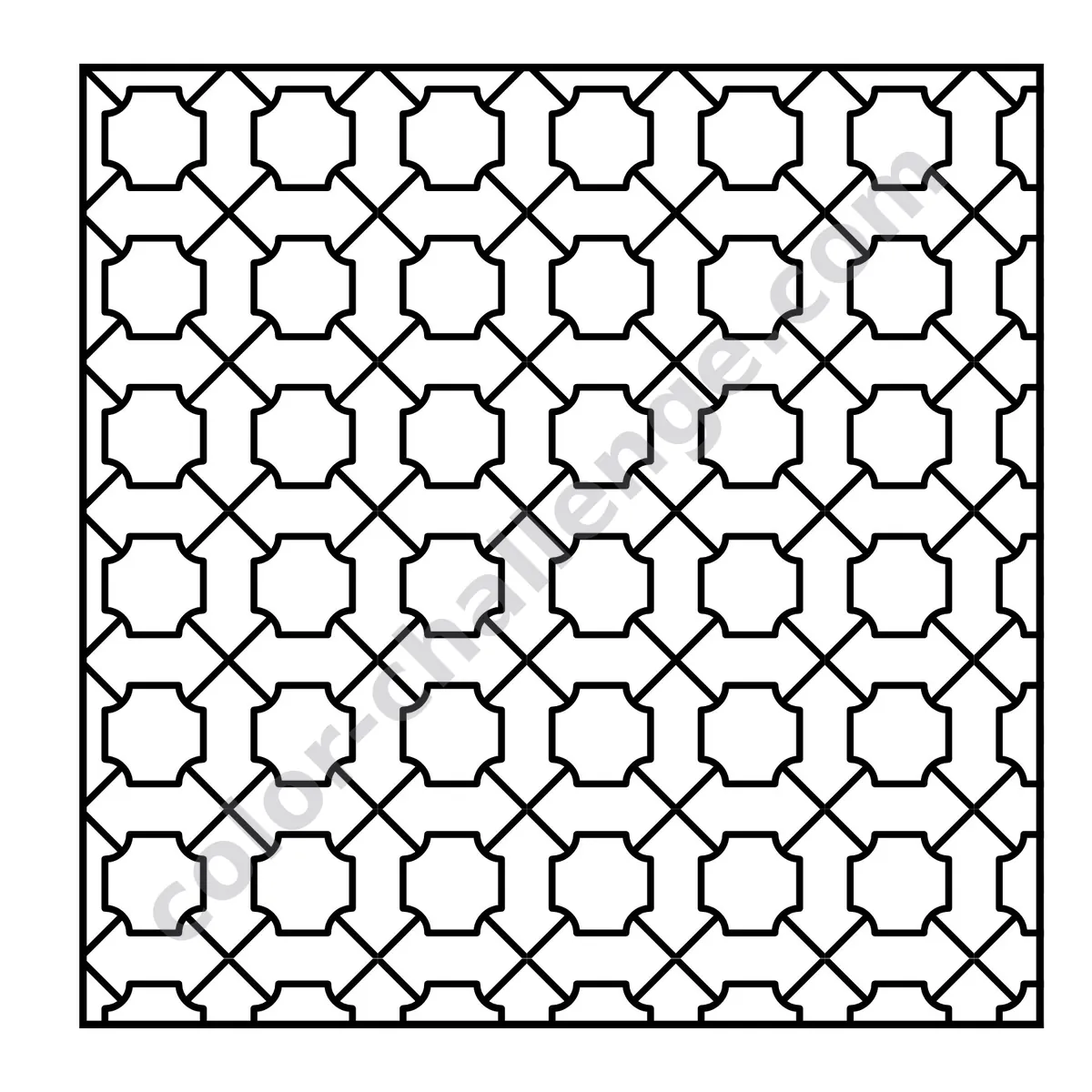 Patterns on the Go, travel pattern coloring book sample page 3