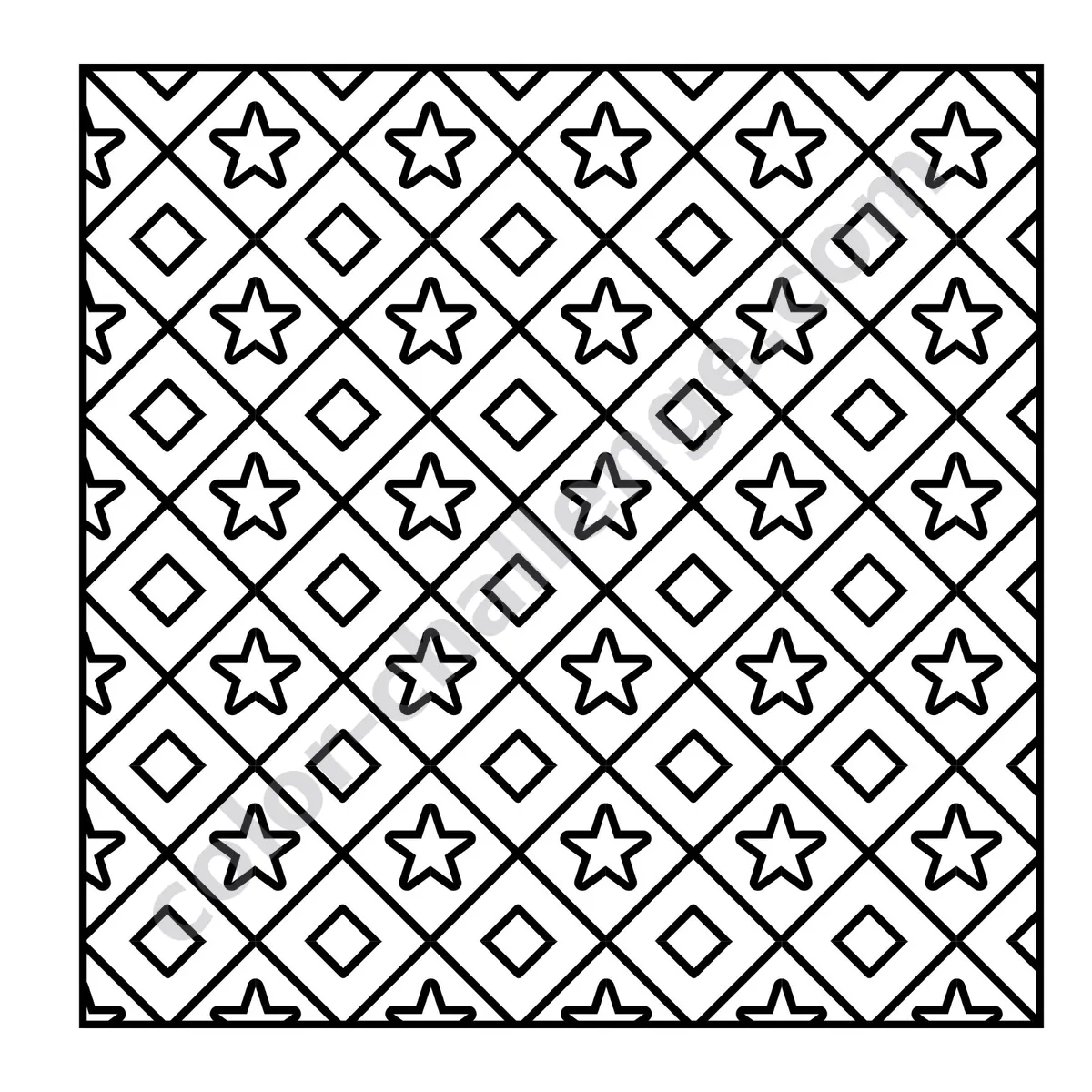 Patterns on the Go, travel pattern coloring book sample page 4