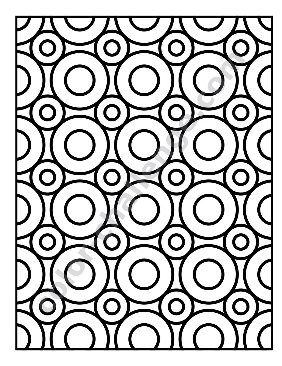 Power of Patterns, geometric pattern coloring book sample page 3