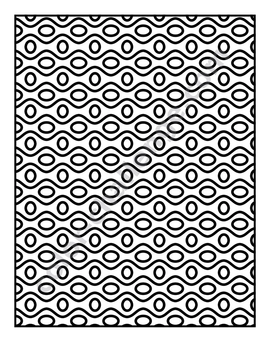 Power of Patterns, geometric pattern coloring book sample page 4