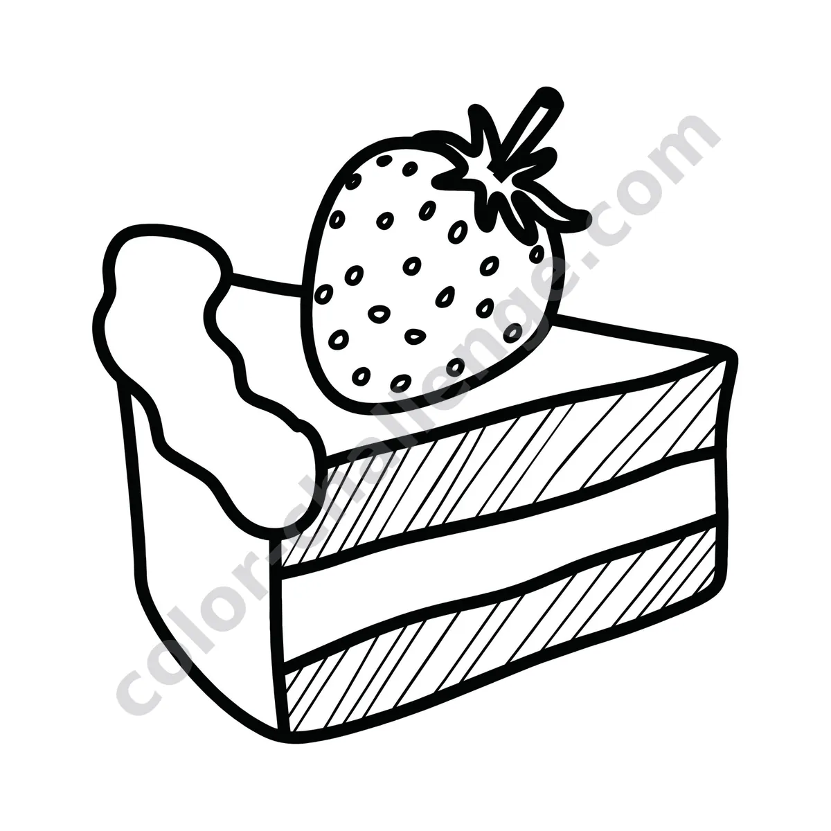 Sweet Treats, dessert coloring book sample page 3