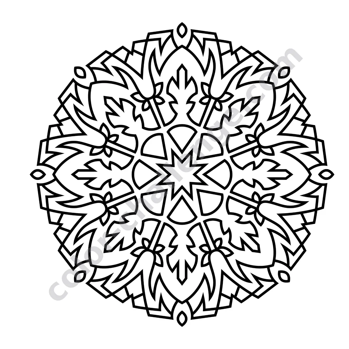 Travel Size Mandalas Vol. 1, mini mandala coloring book sample page 1