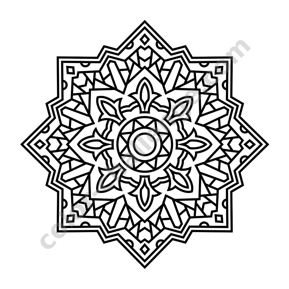 Travel Size Mandalas Vol. 1, mini mandala coloring book sample page 2