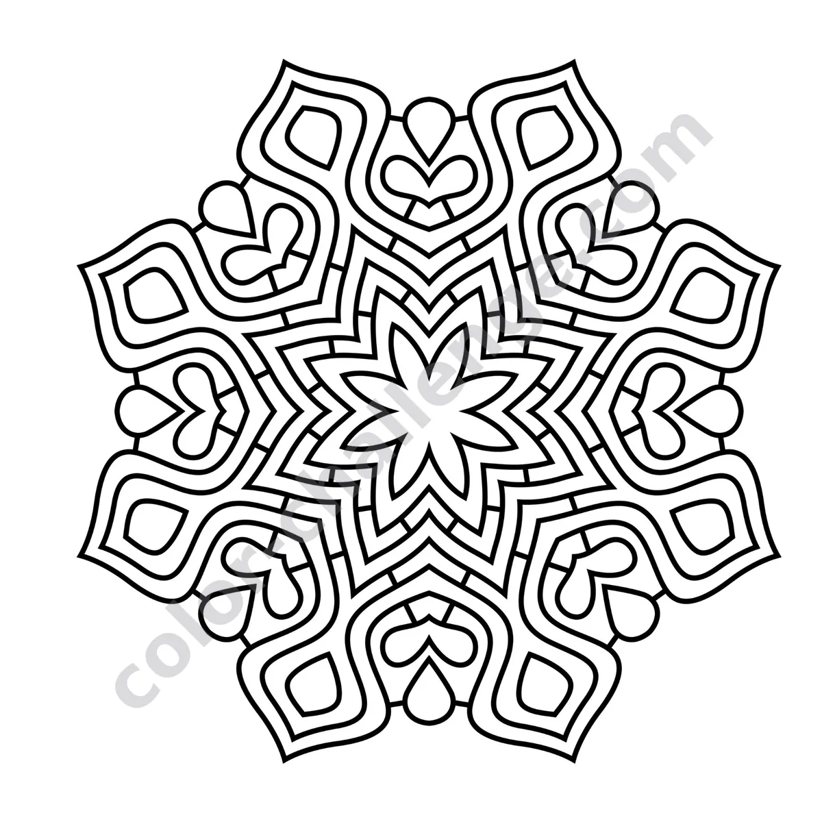 Travel Size Mandalas Vol. 1, mini mandala coloring book sample page 4