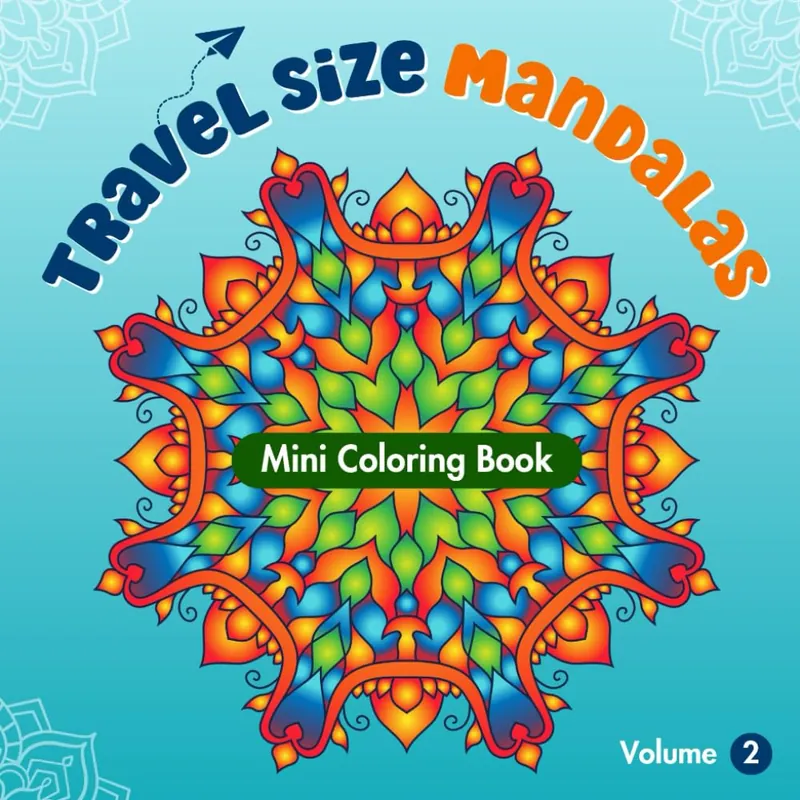 Travel Size Mandalas Vol. 2, mini mandala coloring book cover