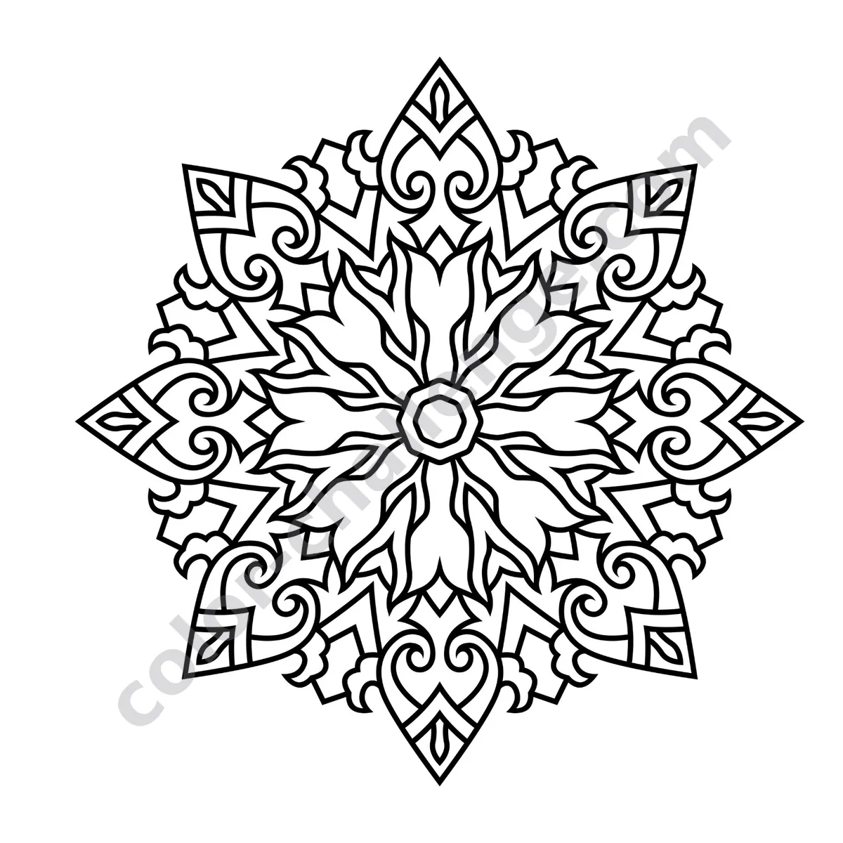 Travel Size Mandalas Vol. 2, mini mandala coloring book sample page 1