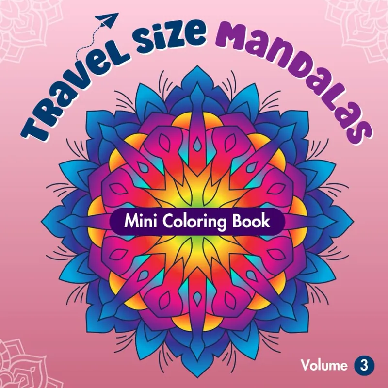 Travel Size Mandalas Vol. 3, mini mandala coloring book cover