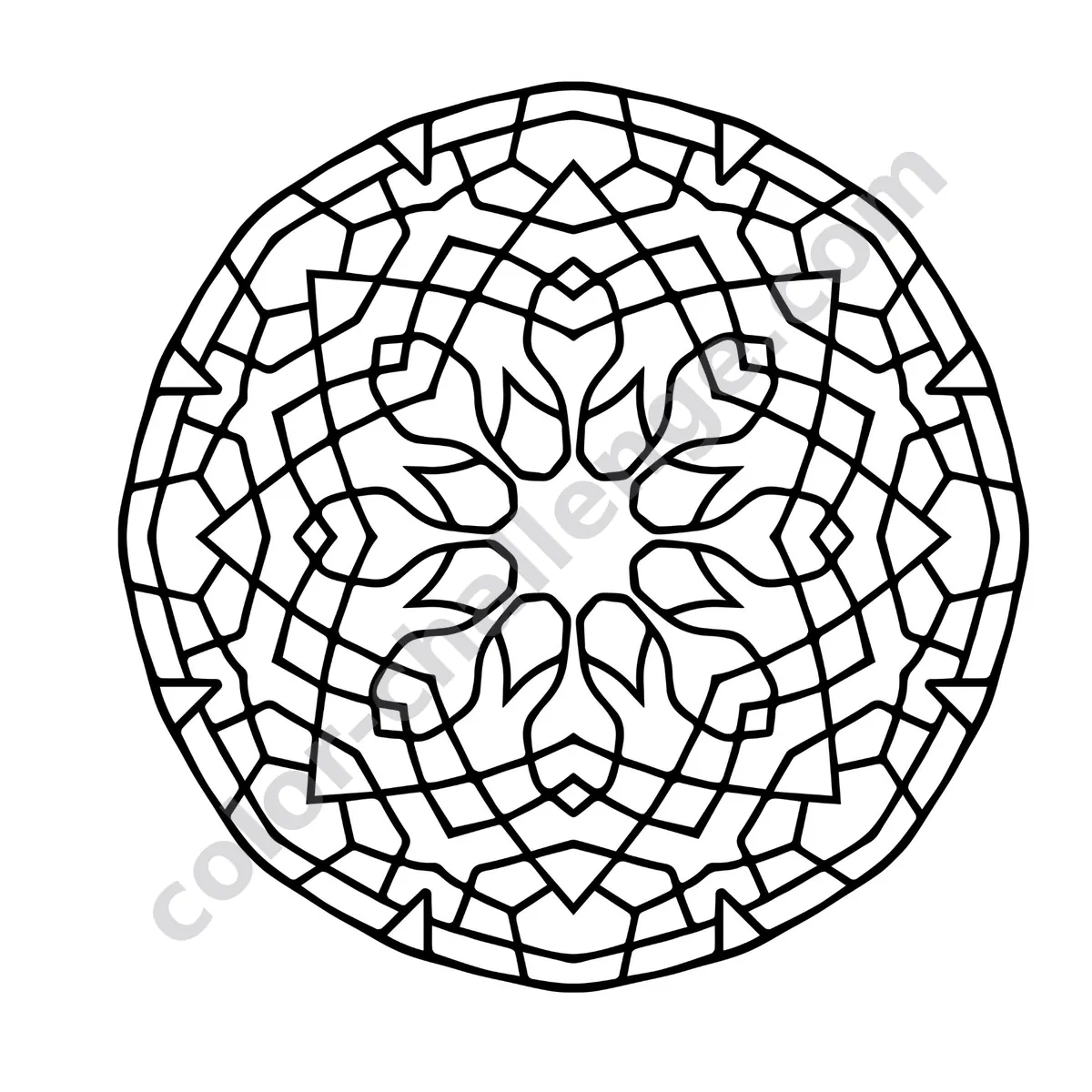 Travel Size Mandalas Vol. 3, mini mandala coloring book sample page 2