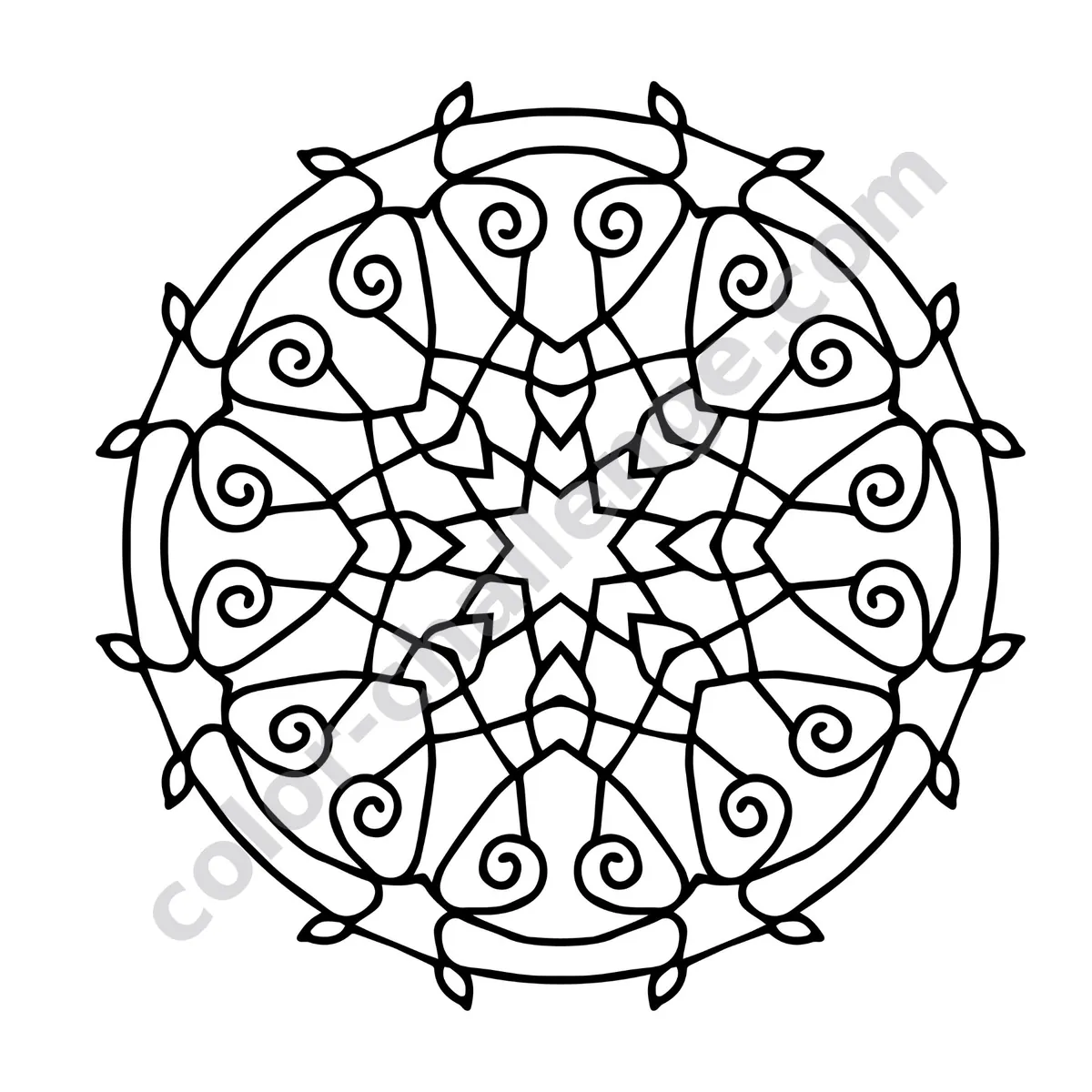 Travel Size Mandalas Vol. 3, mini mandala coloring book sample page 3