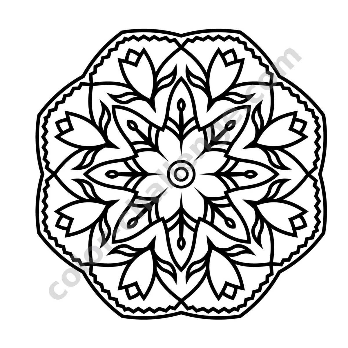 Travel Size Mandalas Vol. 4, mini mandala coloring book sample page 4
