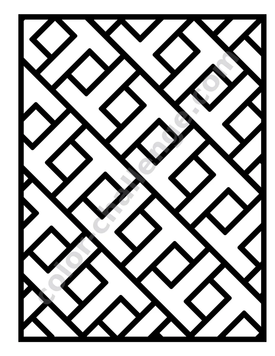 XXL Patterns, large print pattern coloring book sample page 2