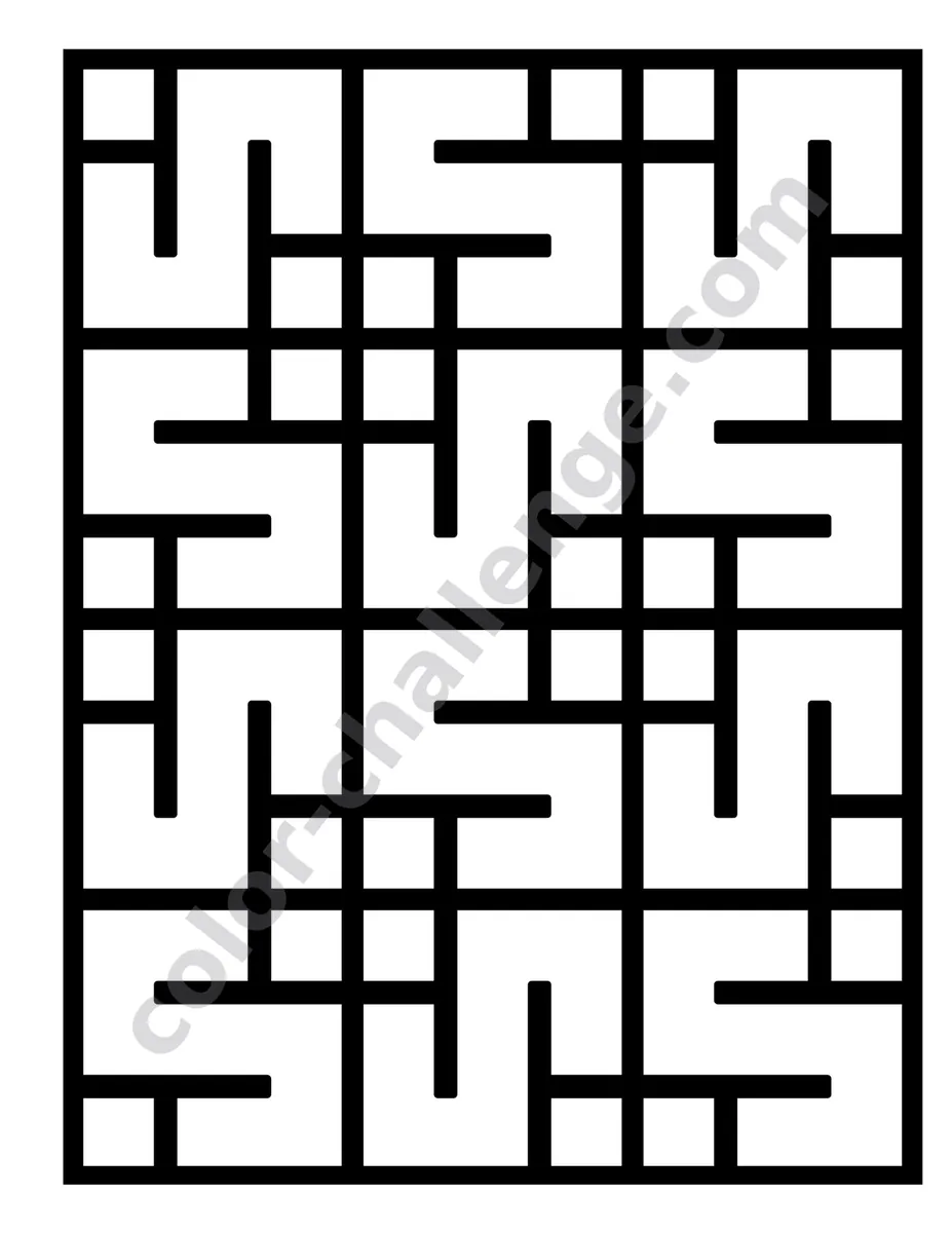 XXL Patterns, large print pattern coloring book sample page 3